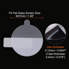 sourcing map 3pcs Watch Glass Screen Protectors 37mm HD High Definition Anti-Scratch Waterproof Ultra-Thin TPU Universal Smartwatch Screen Protective Film with Cloth Sticker Scraping Card