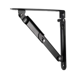 uxcell Folding Bracket 6 Inch 150mm for Shelves Table Desk Wall Mounted Support Collapsible Long Release Arm Space Saving Carbon Steel