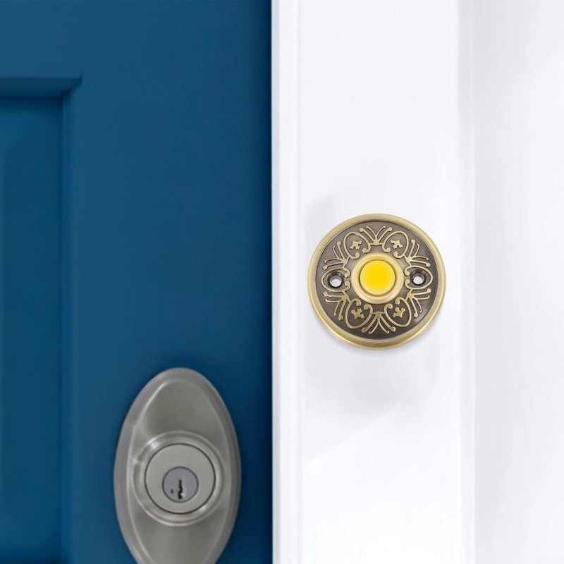 Bronze Doorbell Push Button for Wired Systems with Illuminated Function,