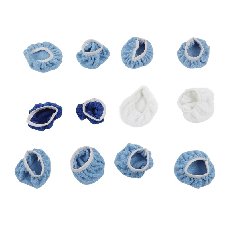 12pcs Car Polishing Pad Bonnet Set Strong Adsorbing Microfiber Synthetic