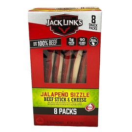 Jack Links Jalapeno Sizzle Beef Stick & Cheese Snack Pack 6.4 oz