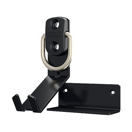 ABUS Wall Anchor with Wall Holder WBA65 B/BS and Bike Holder - Space-Saving Protection for Two-Wheelers in Garages and Basements - Suitable for Bicycles and E-Bikes