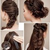 2 x schwarze Haarflechtwerkzeug-Roller, Haar-Dreh-Styling-Zubehör für Frauen, einfache und Styling-Werkzeuge,