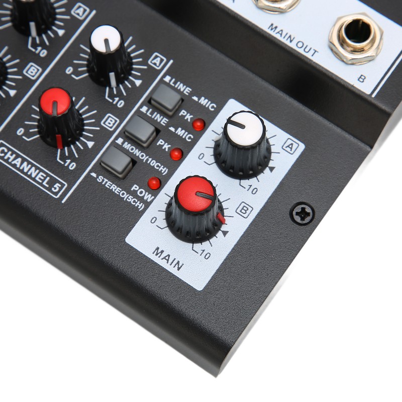 10 Channel Mixer Low Noise Stereo Line Mixer with 2