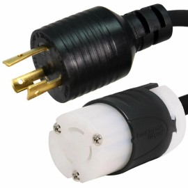 Iron Box NEMA L6-20P to L6-15R Plug Adapter - 15A/250V, 14 AWG - Iron Box # IBX-3223 - 1 ft