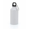 Aluminium Drinking Water Bottle with Screw cap and Carabiner, 400ml