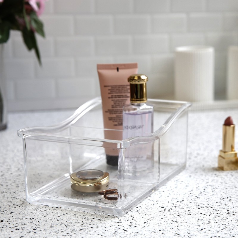 BINO 'The Uniform' 2 Compartment Makeup and Jewelry Organizer, Clear