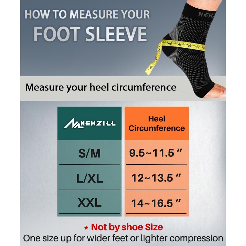 NEWZILL Plantar Fasciitis Socks with Arch Support, Best 24/7 Foot
