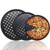 PTOFEQMKJ Nonstick Pizza Plates perforated round pizza pan (Extra large