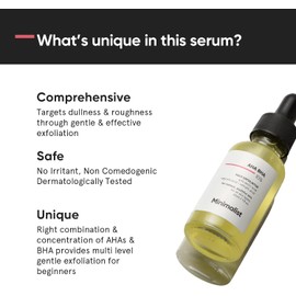 Suero exfoliante con 10% de AHA (ácido láctico y glicólico) y BHA (ácido salicílico) Exfolia suavemente sin resecar para una piel radiante y juvenil Para mujeres y hombres 1 fl oz / 30 ml