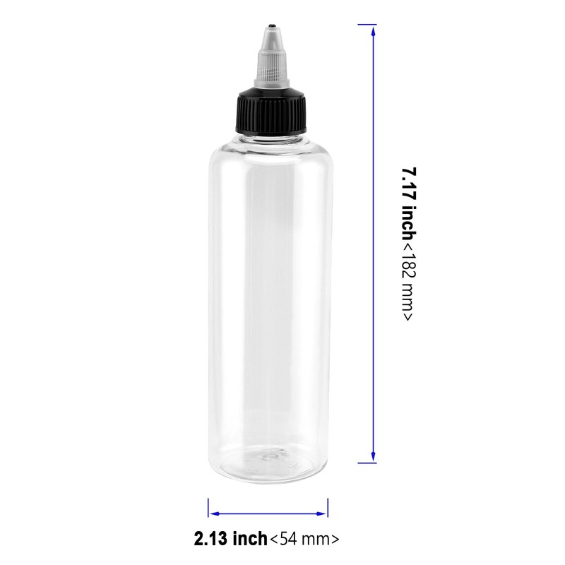 KOHAND 20 Pack 180ML/6OZ Clear Plastic Squeeze Dispensing Bottles with