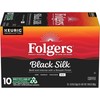 Folgers Black Silk Coffee, Dark Roast, Keurig K-Cup Pods, 10
