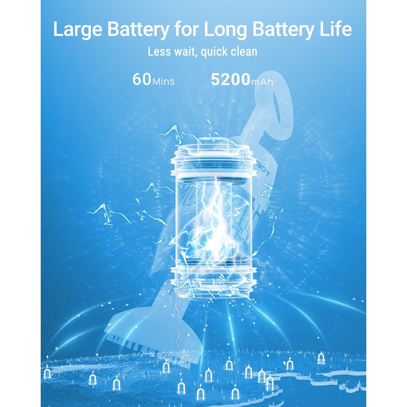 (2024 Update) WYBOT Cordless Pool Vacuum with Two Vacuum Heads,