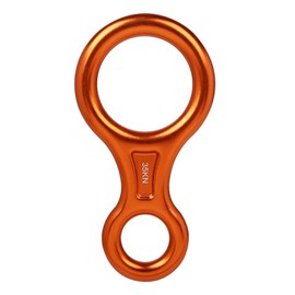 Figure 8 Descender 35KN Heavy Duty Colored Climbing Gear Downhill Equipment for Climbing Ziplining Rescue Orange