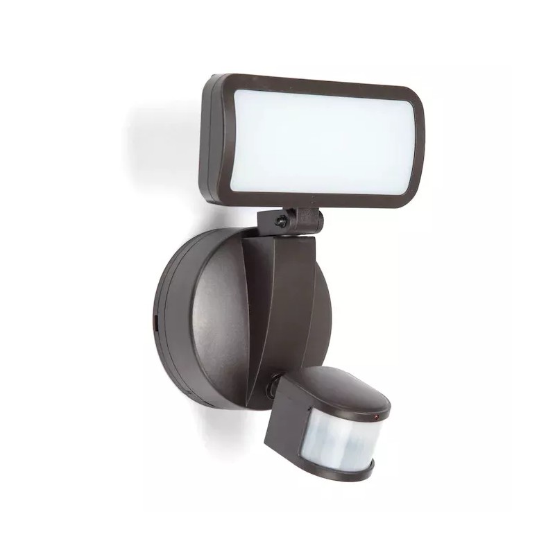 Utilitech 110-Degree Bronze Solar LED Outdoor Motion-Activat