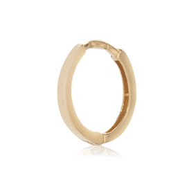 NKlaus Single Creole Earrings 11-13 mm 333 Yellow Gold 8 Carat Earring Folding Hoop Earrings, Yellow Gold