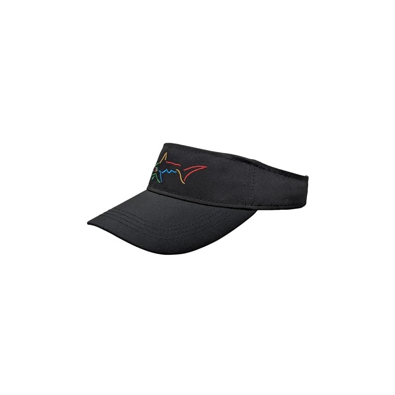 Greg Norman Men's Shark Logo Sports Visor (One Size, Black)