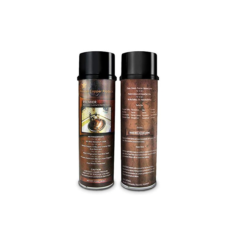 Premier Copper Products W900-WAX Copper Sink Wax Protectant, Clear