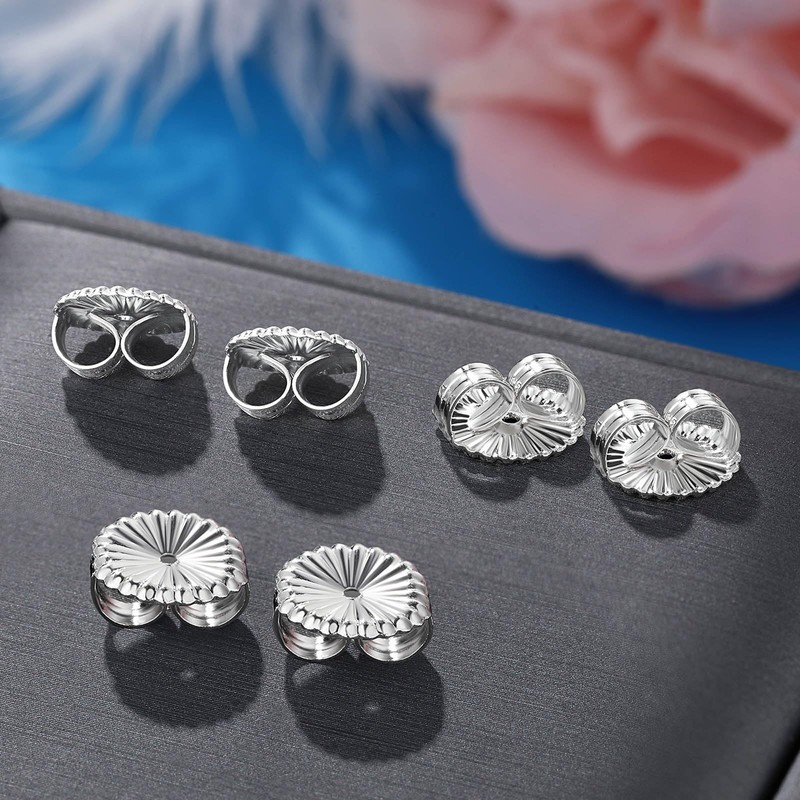 Formulen 8 Pieces Earring Backs for Droopy Ears, Large Earring