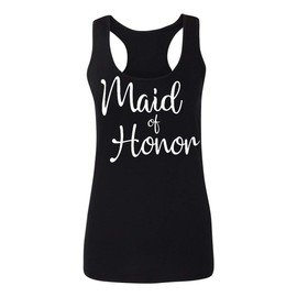 Elephield Maid of Honor Wedding Celebration Ceremony Party Women's Tank Top, S, Black