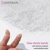 JASVERLIN Clear Elastic Hair Bands, Small Elastic Hair Ties Tiny