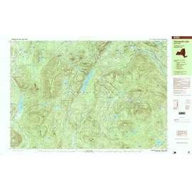 YellowMaps Thirteenth Lake NY topo map, 1:25000 Scale, 7.5 X 15 Minute, Historical, 1997, Updated 2000, 24.1 x 38.9 in - Tyvek