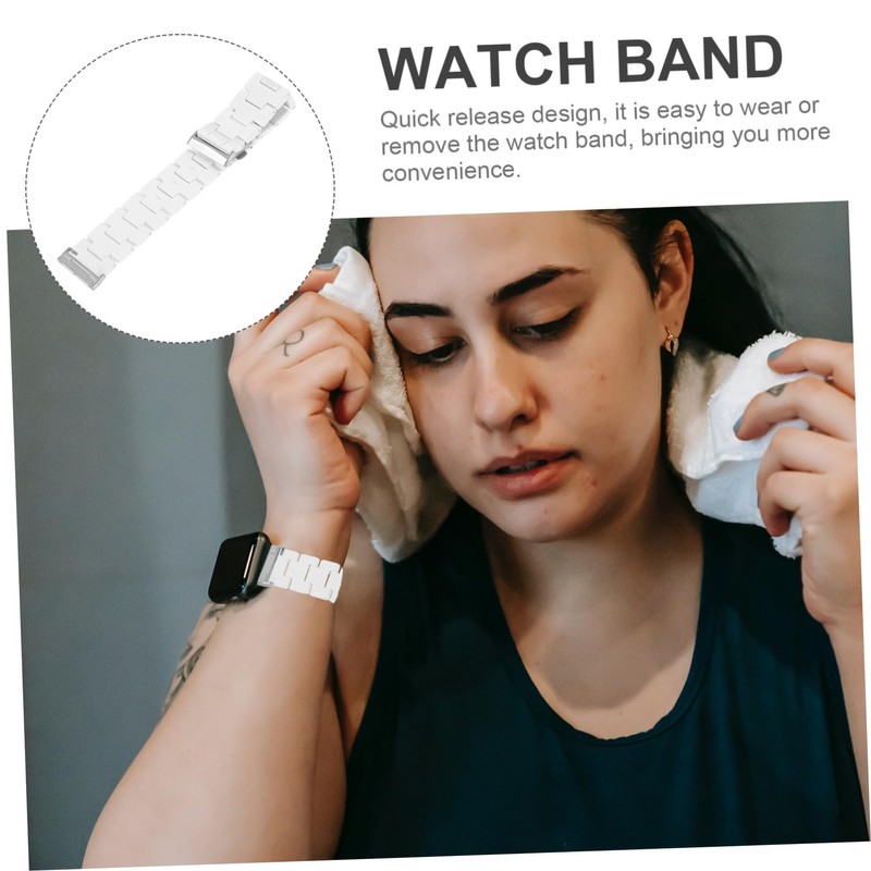 WOONEKY Delicate Resin Watch Band for Sense Quick Release Smart