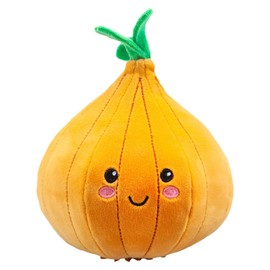 VFM - Onion Soft Toy Food Themed Cute Plush Cuddly Soft Fluffy Stuffed Toy Plush Toy Cute Stuffed Plushie, Gifts for Birthday, Valentine's Day Chirstmas - 16cm Multi-Coloured