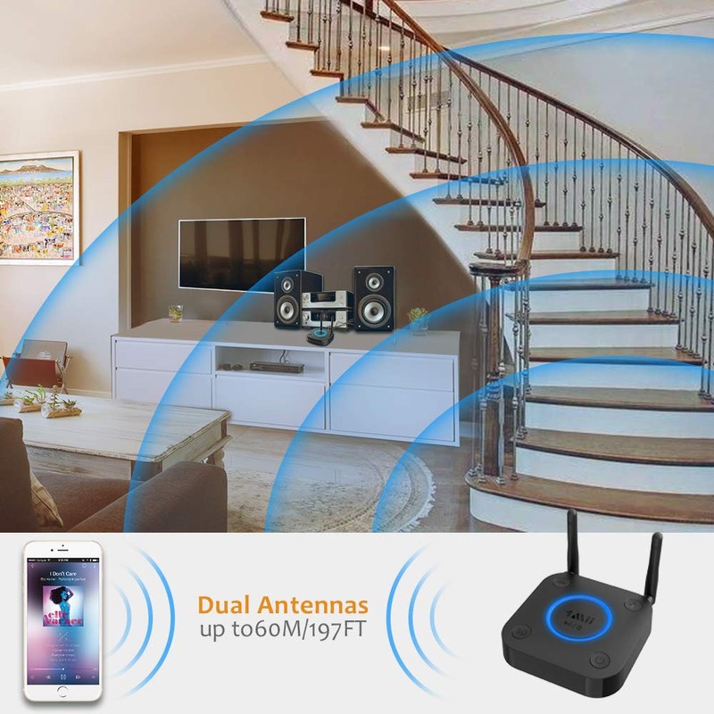 [Upgraded] 1Mii B06Pro Long Range Bluetooth Receiver, HiFi Wireless Audio