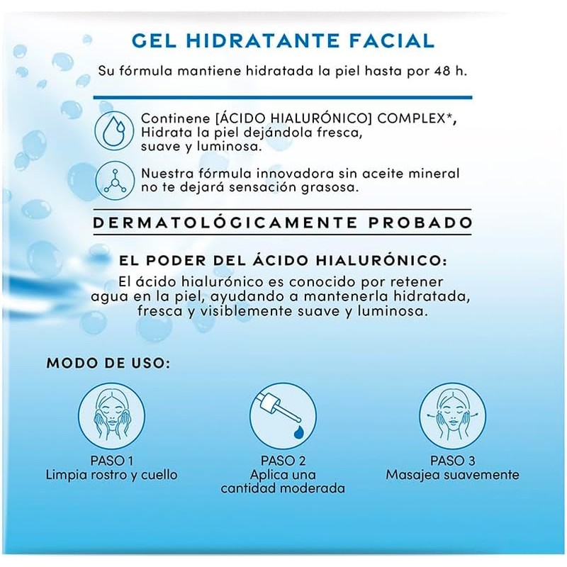 Pond's Hydra Active Gel Hidratante 110 g con ácido hialurónico