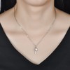 Feilok Elegant Cross Heart Women's Necklace Stainless Steel Adjustable Pendant