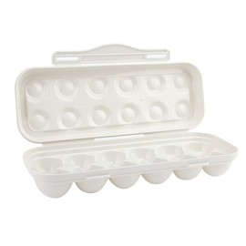 TOPINCN Bandeja de Plástico Reutilizable para Huevos, Caja de Almacenamiento, Soporte para Huevos, Cartón de Huevos Cubierto, Contenedor Apilable, Organizador con Tapa para Cocina Y Hogar