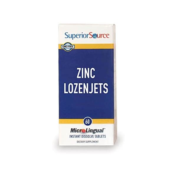Superior Source Zinc Lozenjets Nutritional Supplements, 60 Count