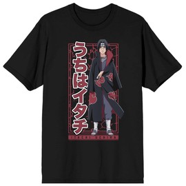 Naruto Shippuden Itachi Uchiha Men's Black T-shirt-Small