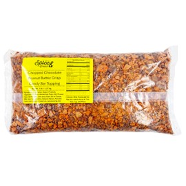 Chopped Chocolate Peanut Butter Crisp Candy Bar Topping | Kosher & Made in America | 5 lb.