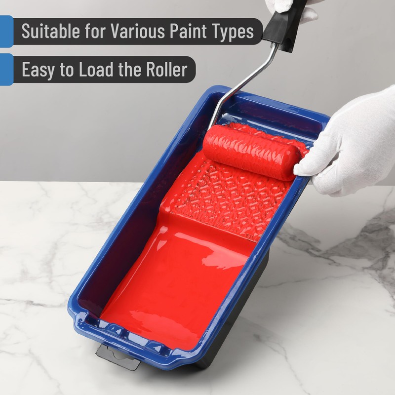 Bates- 4 Inch Paint Tray Set, 12 pcs, Black &