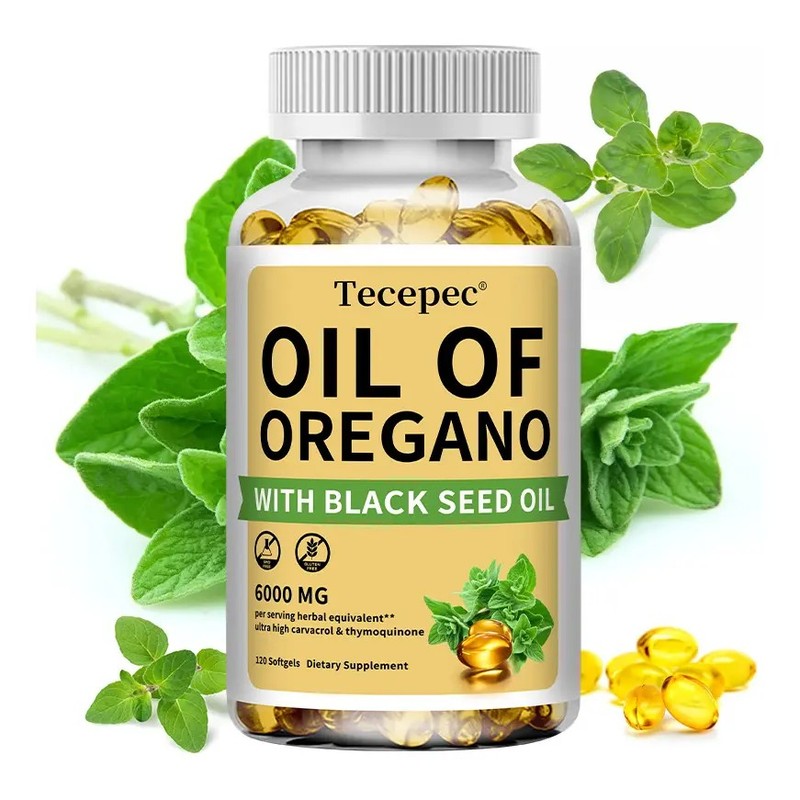 Cápsulas Blandas De Aceite De Orégano, 6000 Mg Por Dosis.