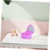 PACKOVE Heart Shaped Jewelry Box for Little with Built Mirror