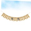 jojofuny Boys 1st Birthday Party Banner Animal Print Shower Decor