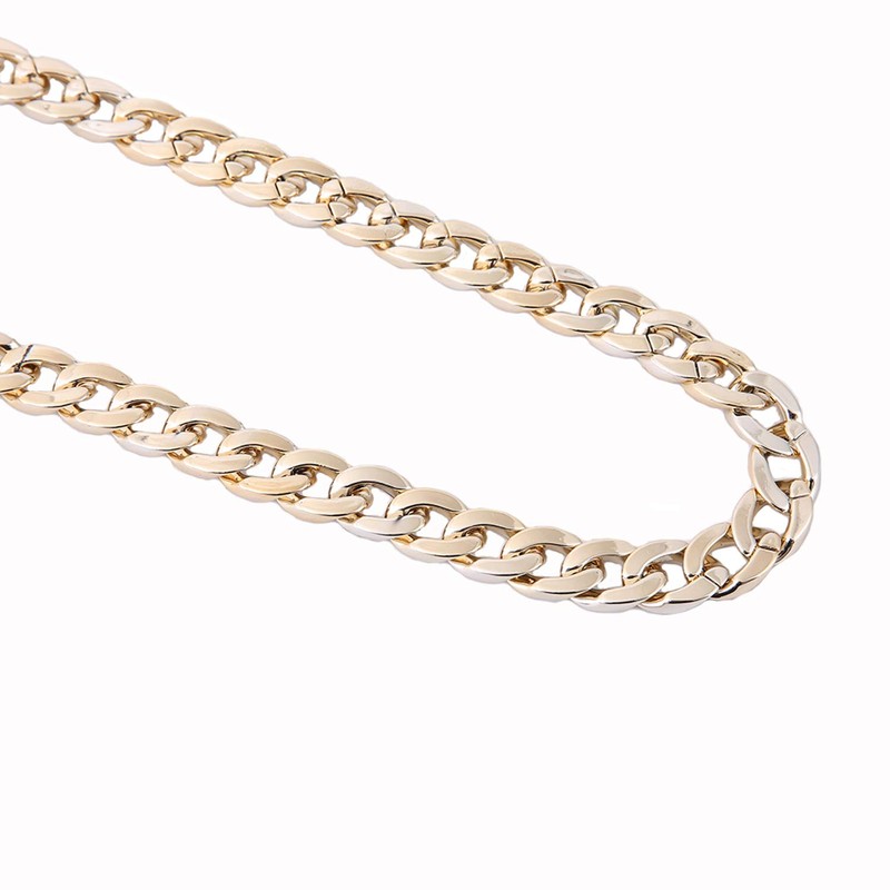 World One ABC Gold Plated Men Jewelry Necklace Miami Turnover