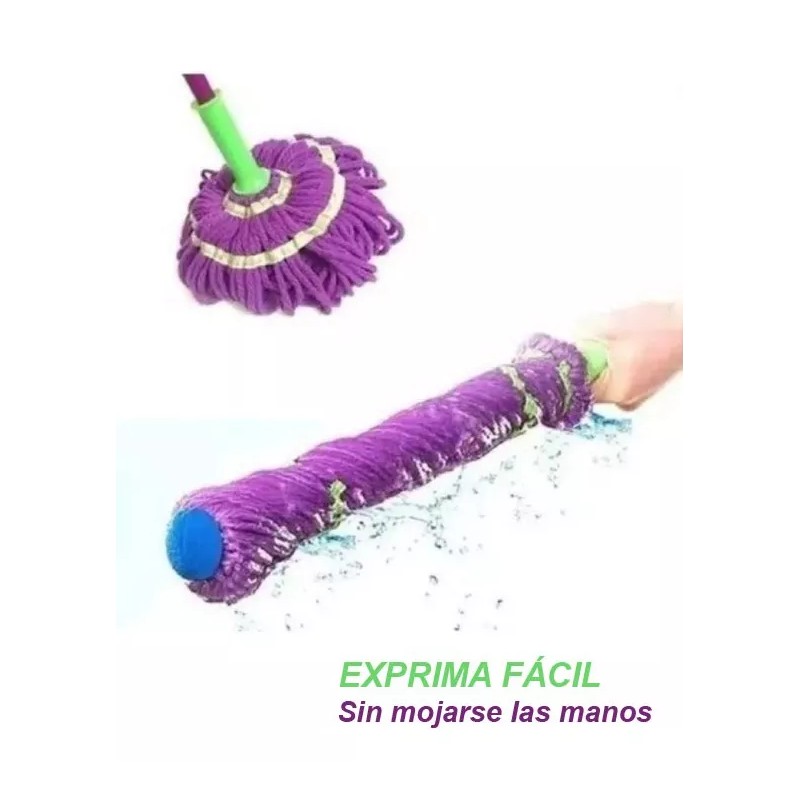 Texben Trapeador Mágico Magic Mop De Microfibra Giratorio