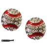 Kenz Laurenz Baseball Earrings Stud Posts