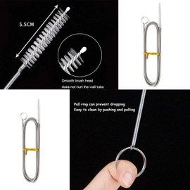 Mtxorvix Juego de 2 cepillos de Limpieza de Tubo Flexible de 60 Pulgadas de Largo, cerdas de Acero Inoxidable y Nailon, Adecuado para Cocina en el hogar, pecera, Accesorios de Bomba de Agua y más