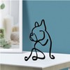 kolymax Metal Dog Minimalist Art Wall Sculpture, Abstract Metal Wire