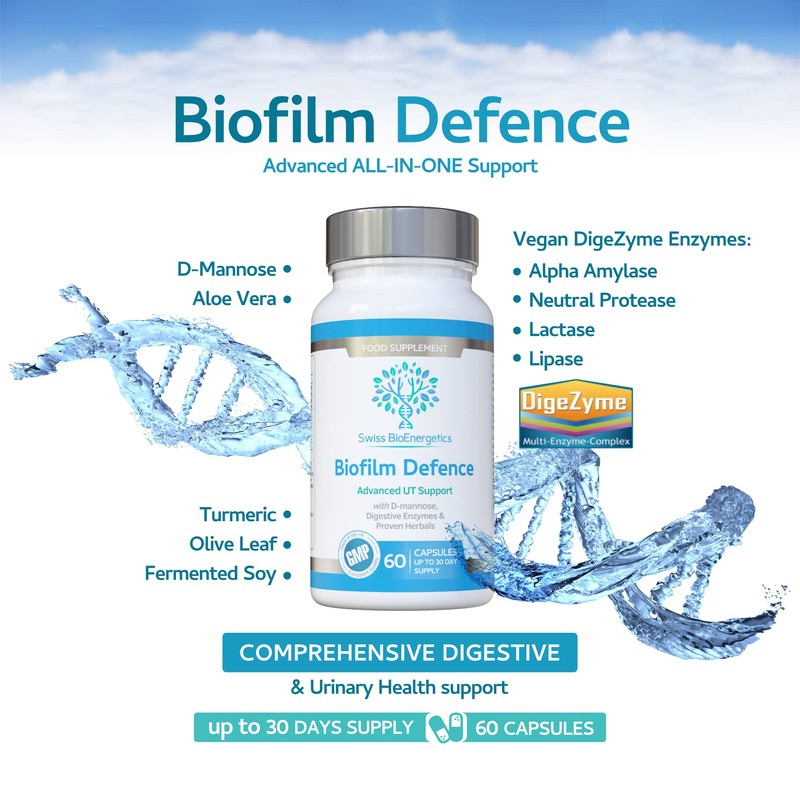 Biofilm Defence 60 Capsules - D-Mannose and a Comprehensive Blend