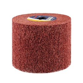 Shineboc Polishing Drum, 80 Grit Nylon Brush Drum for Brushed Metal, Burnishing Polishing for sanding matting satin finishing Ø120x100x19 mm