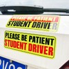 3pcs Novice Driver Stickers, Internship Reflective Stickers, Magnetic Safety Reflective
