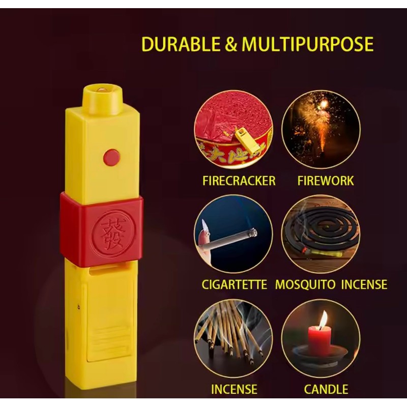 Remote Control Firework Flameless Lighter, 10 Meters/32 Feet Range, LED