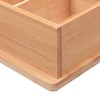 Relaxdays Bamboo Pen Holder Organiser for Desk, Bathroom and Office,