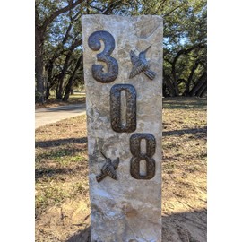 Metal House Numbers, Haiti Recycle Oil Drums, 7.62 Inches, Home Decor, Curb Appeal, Haitian (8)